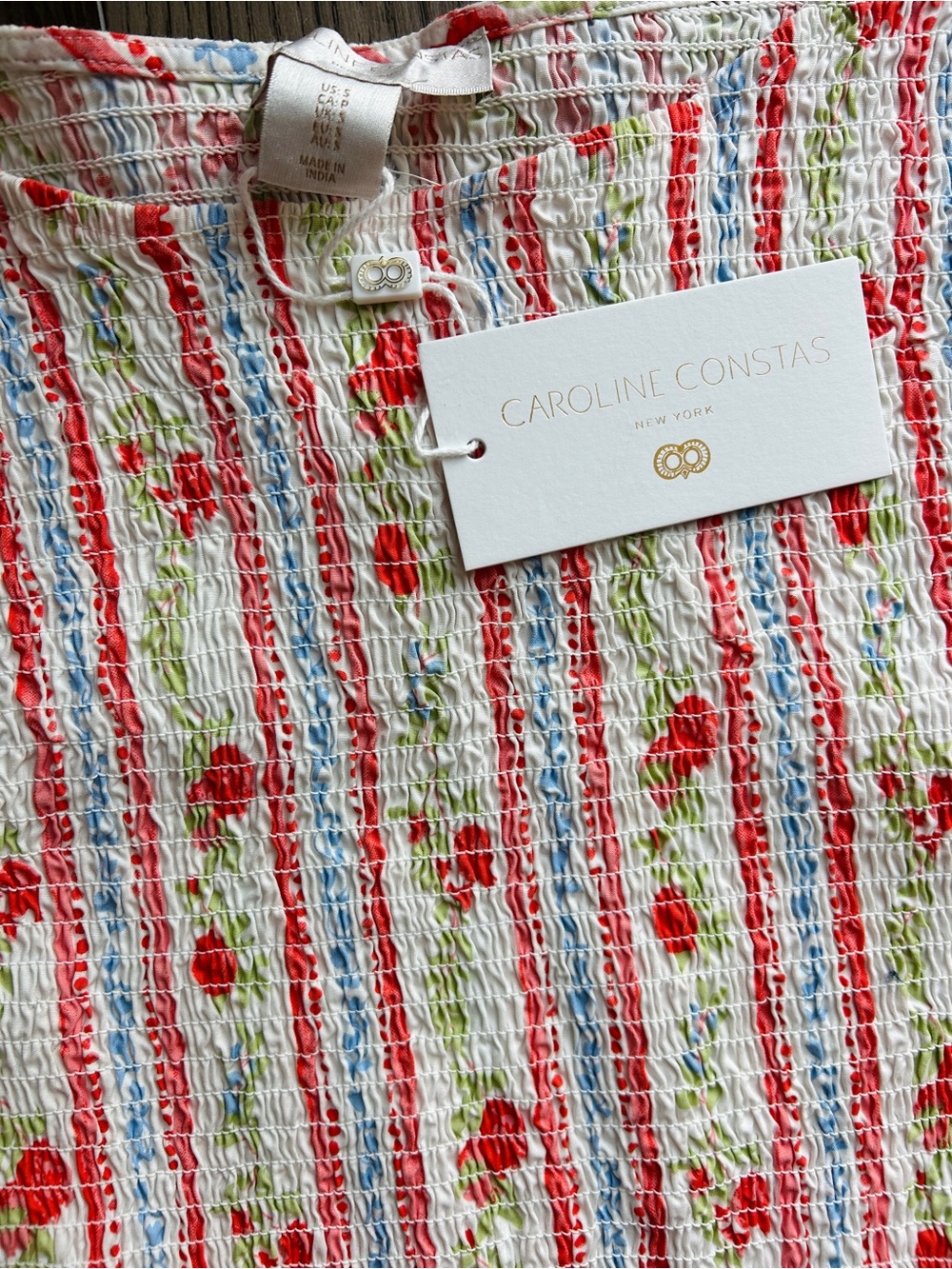 Caroline Constas Smocked Maxi Dress NWT size Small - Picture 2 of 3